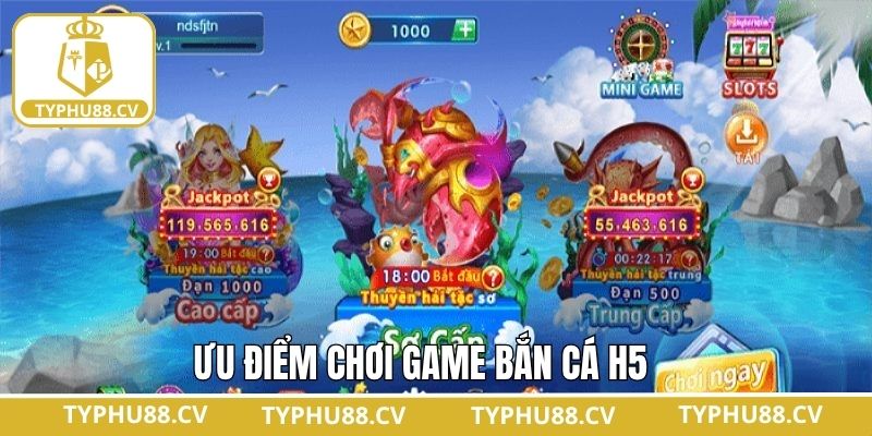 Bắn cá H5 với nhiều sinh vật hiếm cùng thưởng khủng